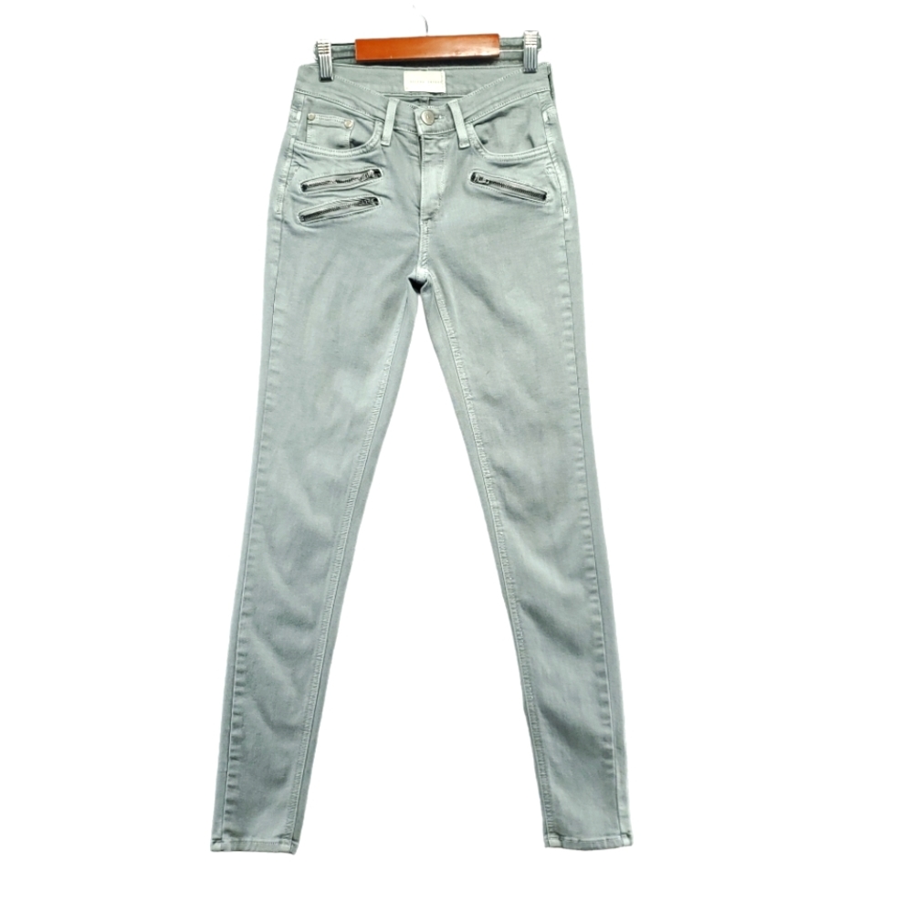 Gilded Intent Women’s Stretch Light Gray Skinny Soft Denim Jeans Size 25R